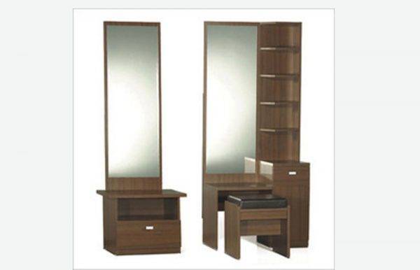 dressing table with glass