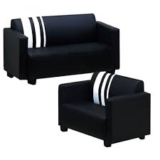 Black and white brothers sofa
