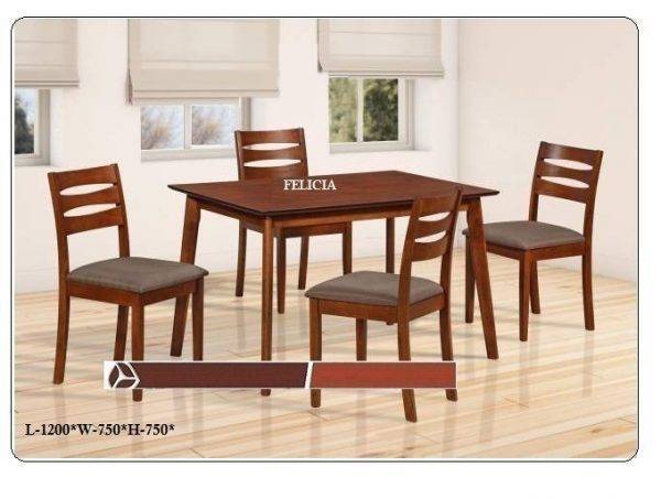 Felicia 4-Seater Dining Table Set