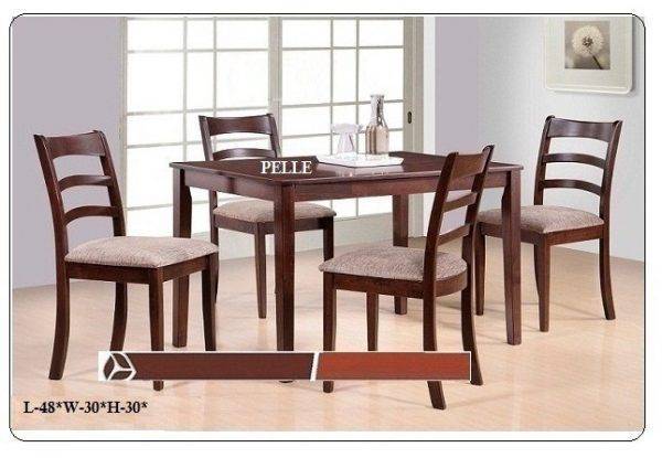 Pelle 4-Seater Dining Table Set